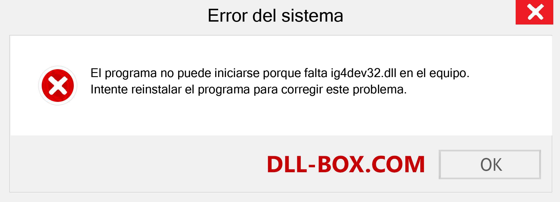 ¿Falta el archivo ig4dev32.dll ?. Descargar para Windows 7, 8, 10 - Corregir ig4dev32 dll Missing Error en Windows, fotos, imágenes