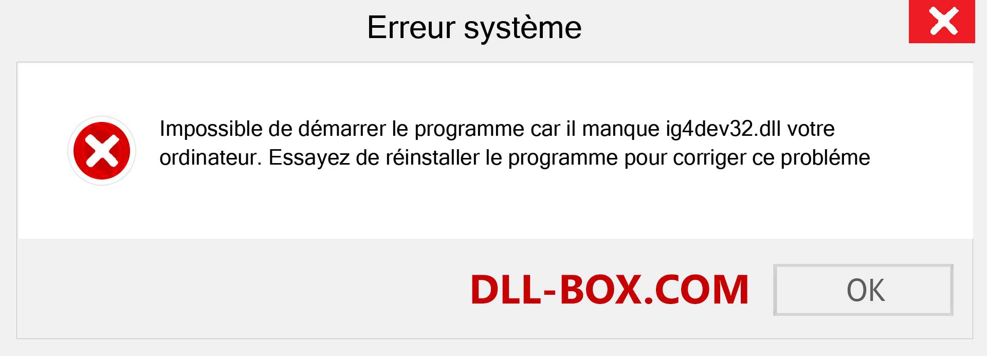 Le fichier ig4dev32.dll est manquant ?. Télécharger pour Windows 7, 8, 10 - Correction de l'erreur manquante ig4dev32 dll sur Windows, photos, images